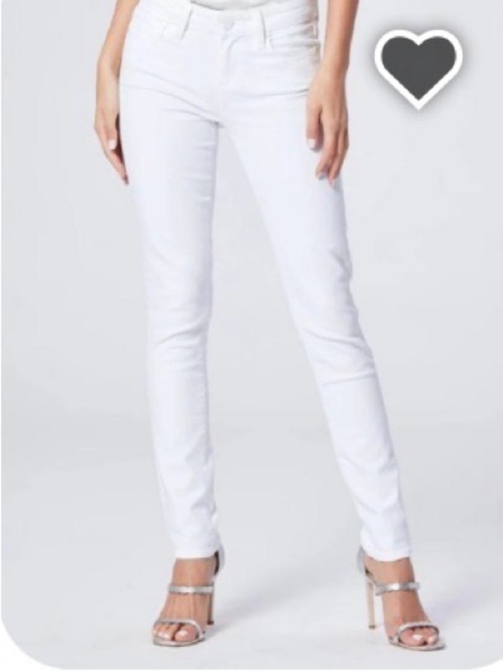 Paige Skinny Jeans Skyline Ankle Peg Stretch White Size 27